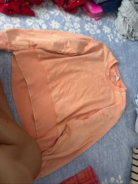 JoyLab Tops - JoyLab Peach-Orange Crewneck Sweatshirt